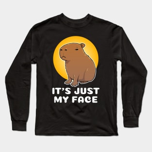 It's just my face Capybara Cartoon Long Sleeve T-Shirt